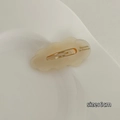 French style cloud hair clip in cream color with golden Barrette La France lettering - Milk White