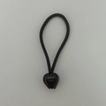 Élastique à cheveux noir fait main avec pendentif goutte en résine rouge foncé - Bleu Sarcelle