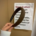 Thick coffee brown sponge headband with twill texture and handmade label for high crown look - Brown Grid