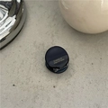 Mini molletta per capelli rotonda in acrilico blu navy con scritte dorate eleganti - Blu Notte