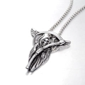 Gothic silver grim reaper necklace with wings and scythe on a polished box chain - Silver (With 60cm Chain)