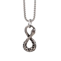 Collana punk gotica a serpente ouroboros in argento antico con pendente simbolo infinito - Infinity Ouroboros (Solo Ciondolo)