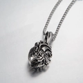Vintage Punk Halskette mit anatomischem Herzanhänger aus Edelstahl in Silber für Herren - Nur Anhänger (Ohne Kette) / Silber