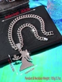 Silver iced out Cuban link chain with detailed angel wings pendant and shimmering crystals - Virgo / Pendant Only / Silver