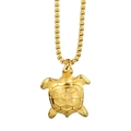 Hip hop gold sea turtle pendant necklace in polished stainless steel for men and women - Turtle Single Pendant