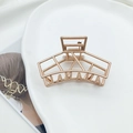 Pinza per capelli in metallo oro rosa con design geometrico VAVA per uno stile elegante - Oro rosa opaco