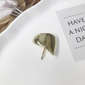 Elegant gold metal hair hook with polished mirror finish for minimalist ponytail styling - Gold