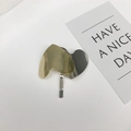 Elegant gold and silver overlapping heart-shaped metal hair clip for women's ponytails - Two-tone Heart