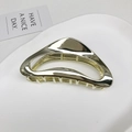 Pinza per capelli geometrica in metallo oro chiaro con design a triangolo per donna - Oro
