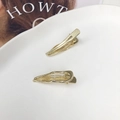 Elegantes Set aus goldenen gewellten Haarspangen mit rutschfester Textur für jeden Tag - Goldene Wellen- und Gerade Stile / Gold