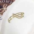Minimalistische goldene Haarklammer aus Legierung mit elegantem Ausschnitt-Design - Gold
