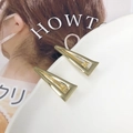 Zweiteiliges Set polierter goldener Dreieck-Haarklammern im minimalistischen Stil - Hohles Dreieck / Gold