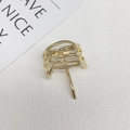 Gold ponytail hook hair accessory with minimalist irregular multi-layer winding design - 10# Gold