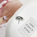 Minimalist silver half-round hair hook clip with premium polished metallic finish - Silver