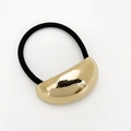 Elastico per capelli con un ciondolo minimalista in metallo dorato a forma di mezzaluna - Stile Metallo Lucidato Mezzaluna / Oro