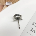 Minimalist silver wavy ponytail hair hook with a sleek polished mirror finish - 1# Silver