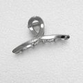 Elegante zilveren metalen haarklem met een modern minimalistisch geometrisch ontwerp - Zilver
