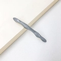 Minimalist grey marble pattern hair clip with gold metal spring clamp for women - Gray