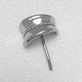 Fermaglio per capelli a forma di U in metallo argentato con piccole perline eleganti - Argento