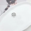 Minimalist silver metal hair hook with double-layered arc design and high-mirror finish - 3# Silver