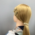 Golden irregular metal hair clip set with sleek drip-shaped pins for women - 3-Pack / Bright Gold