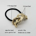 Elastico per capelli con nodo metallico dorato minimalista e corda ad alta elasticità - Oro