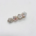 Dettaglio di quattro fermagli per capelli a fiori con strass e base in metallo - Stile Floreale Grigio Chiaro Rosa