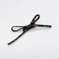 Französische Haarspange mit Leopardenmuster-Schleife und schwarzem Metallclip - Braun