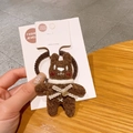 Coletero de oso de punto marrón en tarjeta de exhibición de joyería infantil - 4-Oso de Punto Marrón