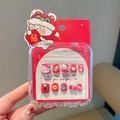 uñas postizas infantiles con hello kitty y motivos del año nuevo chino festivo - 6-Carácter Fu Gato