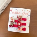 Lot de 5 barrettes festives rouges pour filles avec motifs fraise et ours - 5 Pinces À Cheveux Pour Chevaux (paquet De 5)