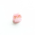 Mini molletta per capelli a forma di gatto rosa in acetato con dettagli dorati - Rosa