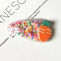Barrette à cheveux carotte avec paillettes en forme de cœur pour filles et enfants - Carotte