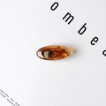 Vintage amber oval hair clip with translucent texture and minimalist resin design - Oval Amber (Transparent)