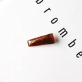 Vintage tortoiseshell patterned hair clip in amber resin with rectangular minimalist design - Square Amber