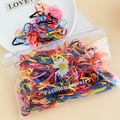 Colorful high elasticity disposable rubber bands set in daisy pattern zipper bag - 11# Regular Colors (Approx. 1000 Pcs)