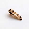 Fermaglio per capelli a tartaruga con base in metallo dorato per donne - goccia / Stampa leopardata