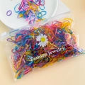 Colorful elastic hair bands set for kids in daisy floral fashion jewelry packaging - 14# Pearlescent Colors (Approx. 1000 Pcs)