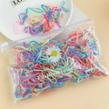 Colorful elastic hair ties in macaron colors packed in a transparent daisy zipper bag - 12# Jelly Colors (Approx. 1000 Pcs)