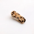 Classic tortoise shell acetate rectangular hair clip with golden metal spring - Rectangle / Leopard Print