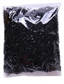 Bulk pack of small black high elasticity hair ties in a clear plastic sealed bag - Transparent OPP Bag Packaging / 3# Black 1000 Pieces/Pack / Black
