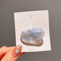 Süße blaue Acetat Katzen-Haarklammer mit goldenen Glitzerdetails auf einer Karte - 1# Blau