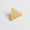 Fermaglio per capelli geometrico in metallo oro opaco con finitura spazzolata a triangolo - Triangolo Oro