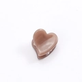 Pince à cheveux minimaliste en forme de cœur avec finition brillante rose-brun - Café Clair