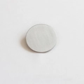 Geometric round brushed metal hair clip with a minimalist stainless steel finish - Round Silver