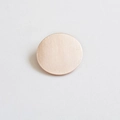 Minimalist geometric round rose gold metal hair clip with brushed texture finish - Round Rose Gold