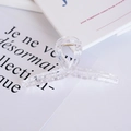 Minimalistische transparente Haarklammer aus Acryl mit Spiral-Design und Metallfeder - Transparent (1)