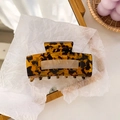 Grande molletta per capelli in acetato con elegante motivo a tartaruga per acconciatura - Tartaruga Caffè