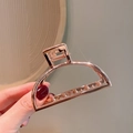 Elegante roségouden metalen haarklem voor de dagelijkse haarstyling van vrouwen - 14-Roségoud Halve Cirkel Clip