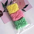 Pack de 3 gomas de pelo tipo burbuja de alta elasticidad en amarillo, rosa y verde - Amarillo Rosa Verde Claro (C1148)